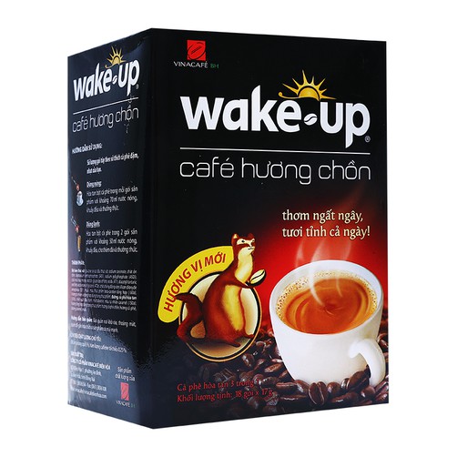 Cà Phê Wake Up Hương Chồn - Hộp 18 Gói X 17G