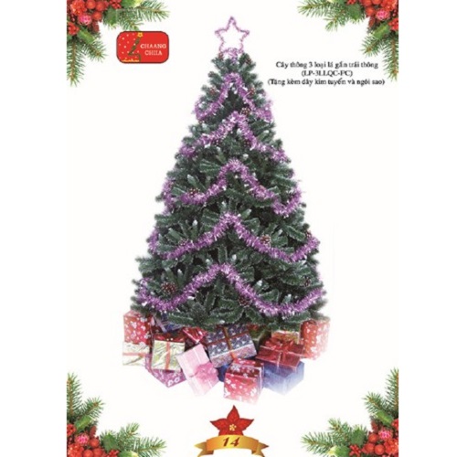 Cây Thông 3 Kim Tuyến 240Cm Lp - 3Llqc - 8Pc