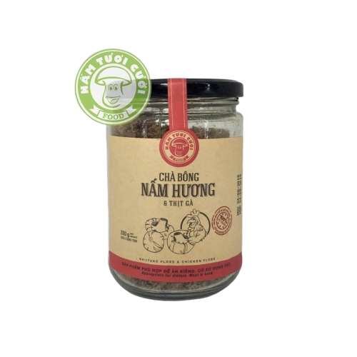 Chà Bông Nấm Hương Thịt Gà 100G - Nấm Tươi Cười