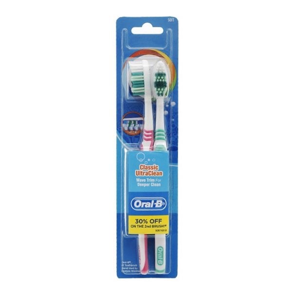 Bàn Chải Răng Oral - B Classic (Vỉ 2 Cây)