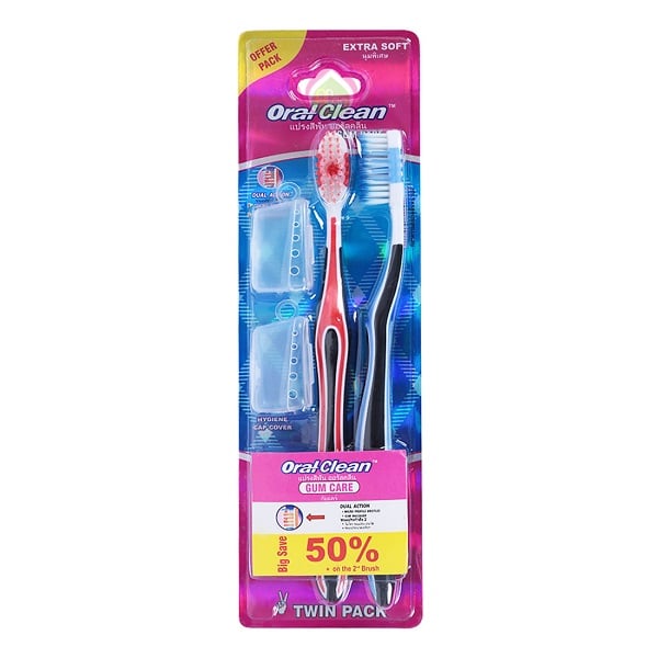 Lô 2 Bàn Chải Răng Oral - Clean Gum Care Lông Tơ