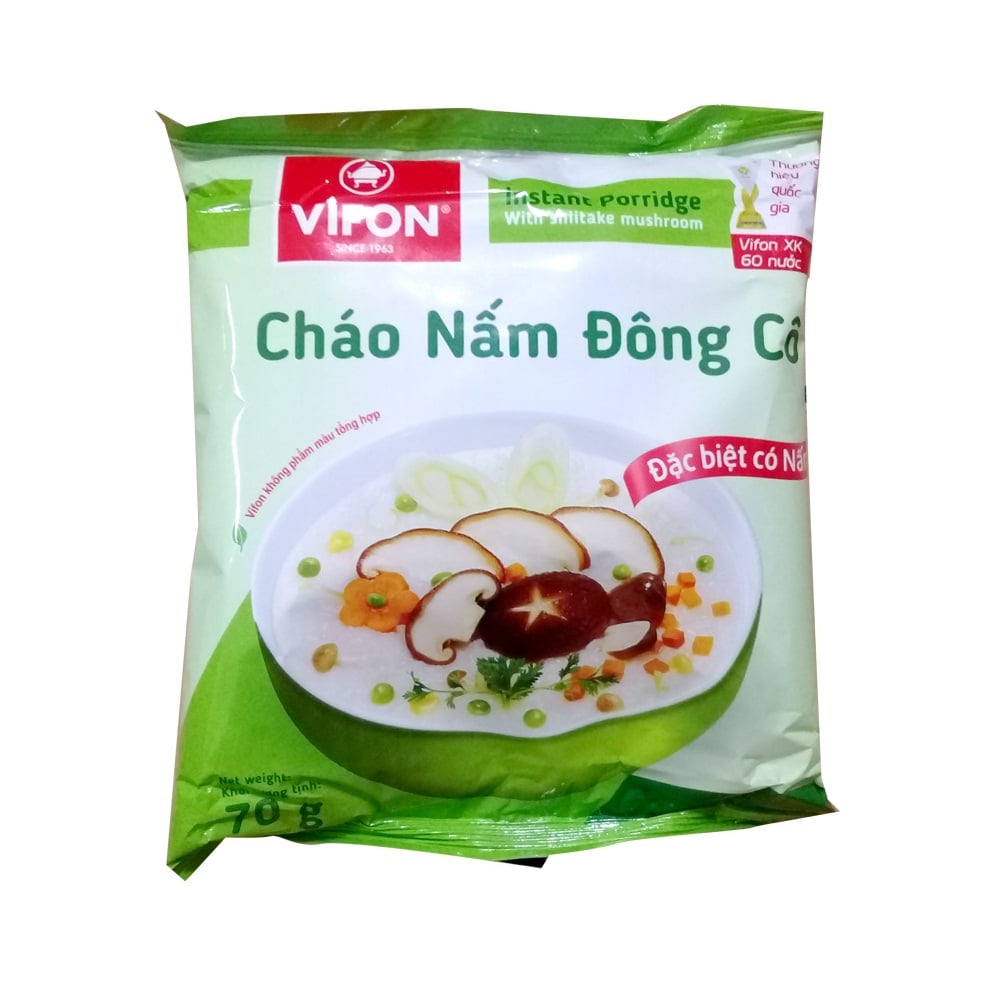 Cháo Ăn Liền Vifon Nấm Đông Cô - Gói 70G
