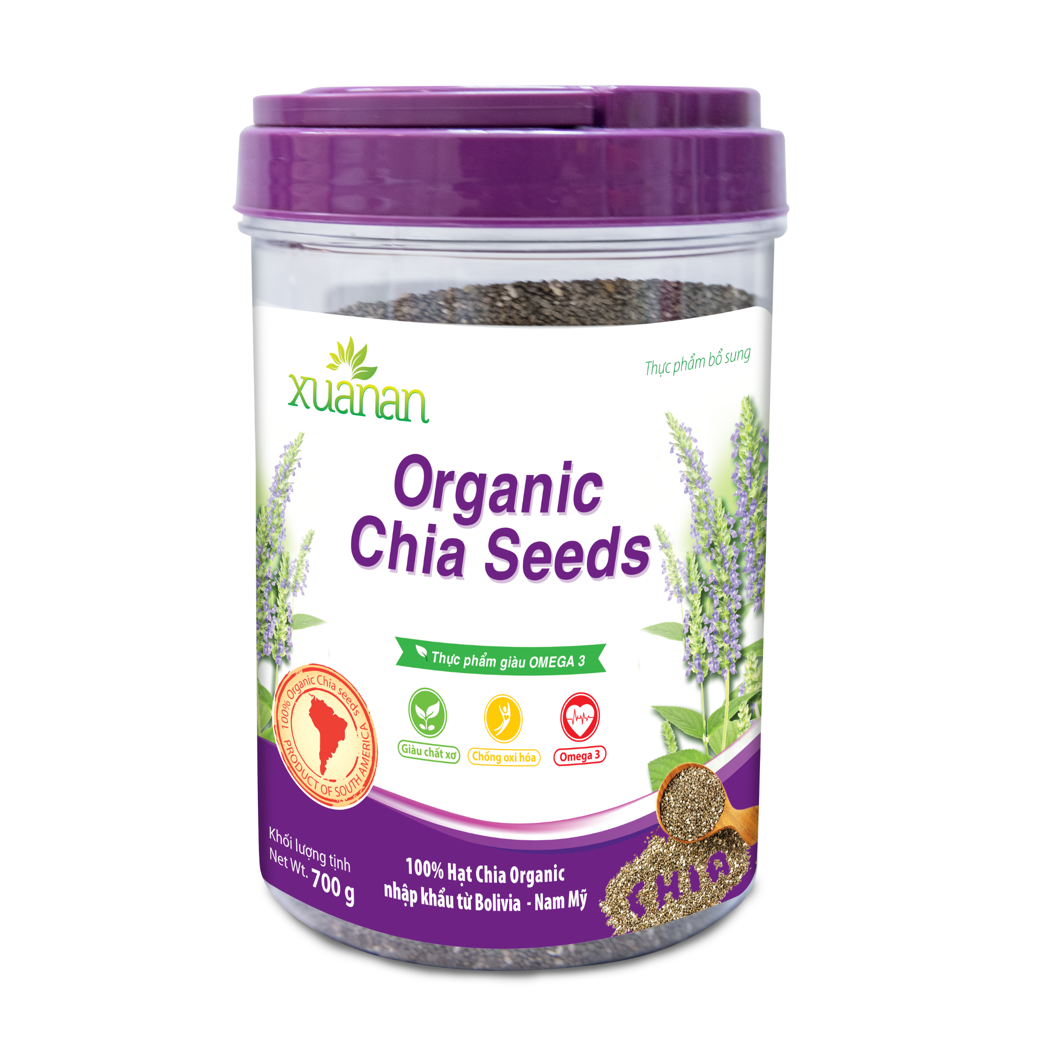 Hạt Chia Organic Xuân An Hũ 700G