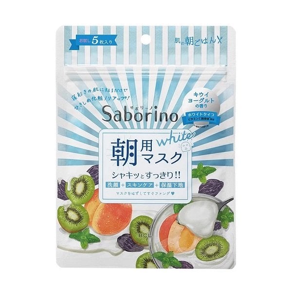 Mặt Nạ Dưỡng Ẩm Làm Sáng Da Buổi Sáng Saborino Morning Facial Sheet Mask Fresh White Gói 5 Cái