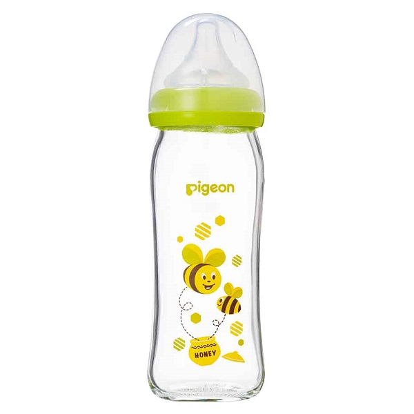 Bình Sữa Thủy Tinh Plus Pigeon Hình Con Ong 240Ml