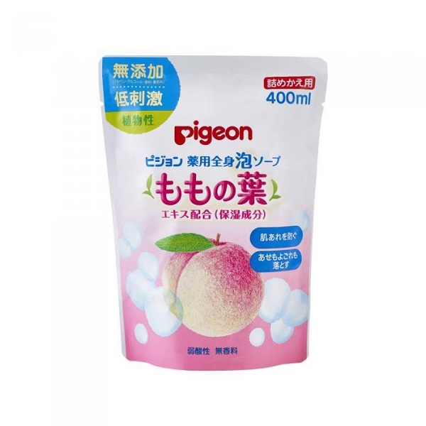 Sữa Tắm Gội Tạo Bọt Pigeon Chiết Xuất Lá Đào 400Ml