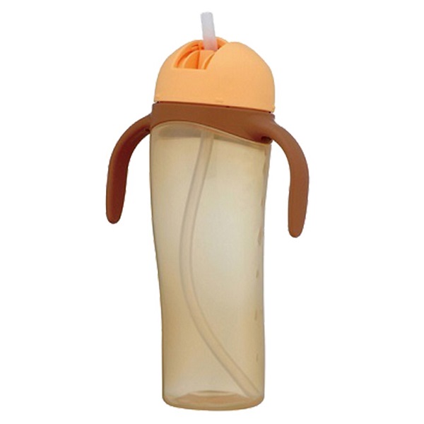 Bình Uống Nước Ống Hút Có Tay Cầm Pigeon Màu Vàng 330Ml