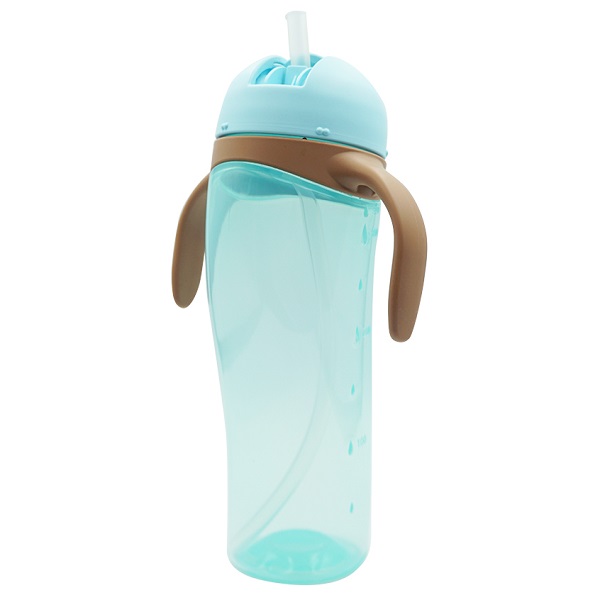 Bình Uống Nước Ống Hút Có Tay Cầm Pigeon Màu Xanh Dương 330Ml