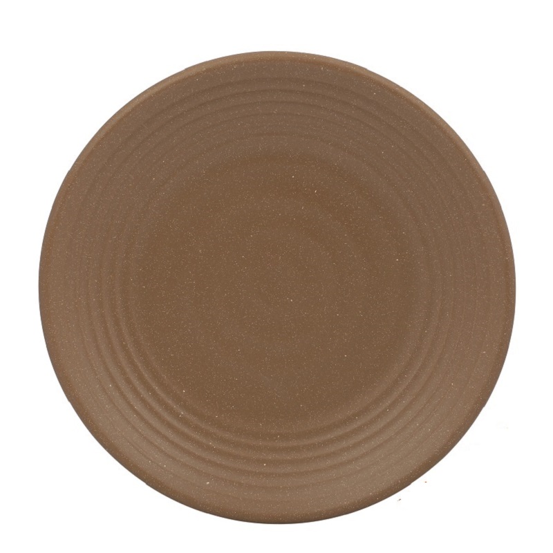 Dĩa Tròn Nhám Có Vân 9" Light Brown Pv097 - 9