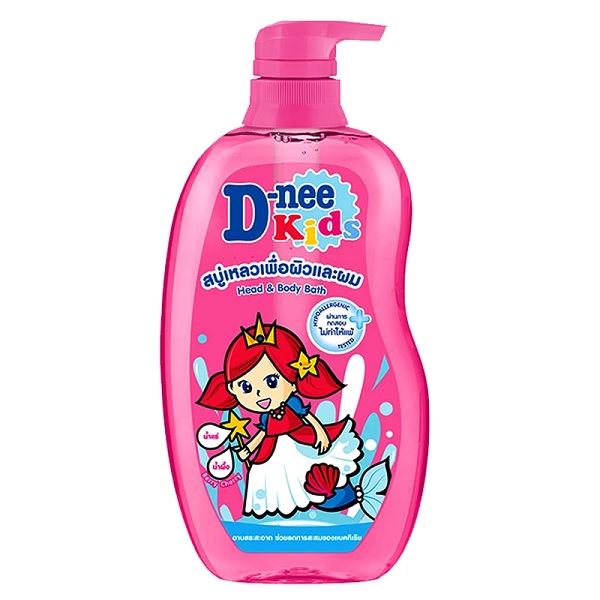 Dầu Tắm Gội Toàn Thân D - Nee Cherry Berry Dành Cho Trẻ Em Trên 3 Tuổi Màu Hồng 400Ml