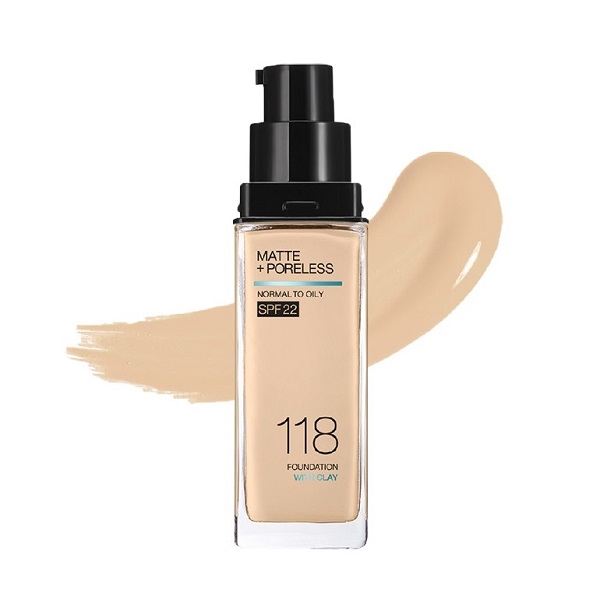 Kem Nền Kiềm Dầu Chống Nắng Maybelline Fit Me Matte+Poreless Spf22 118 Light Beige 30Ml