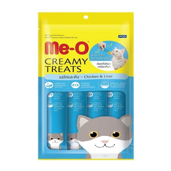 Thức Ăn Mèo Me - O Creamy Treats Vị Gà Và Gan 60G
