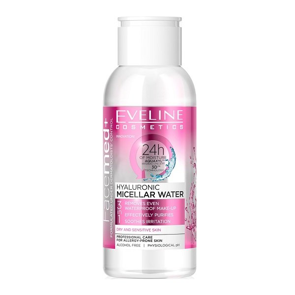 Nước Tẩy Trang Eveline Facemed + Hyalluronic Micellar Water 100Ml