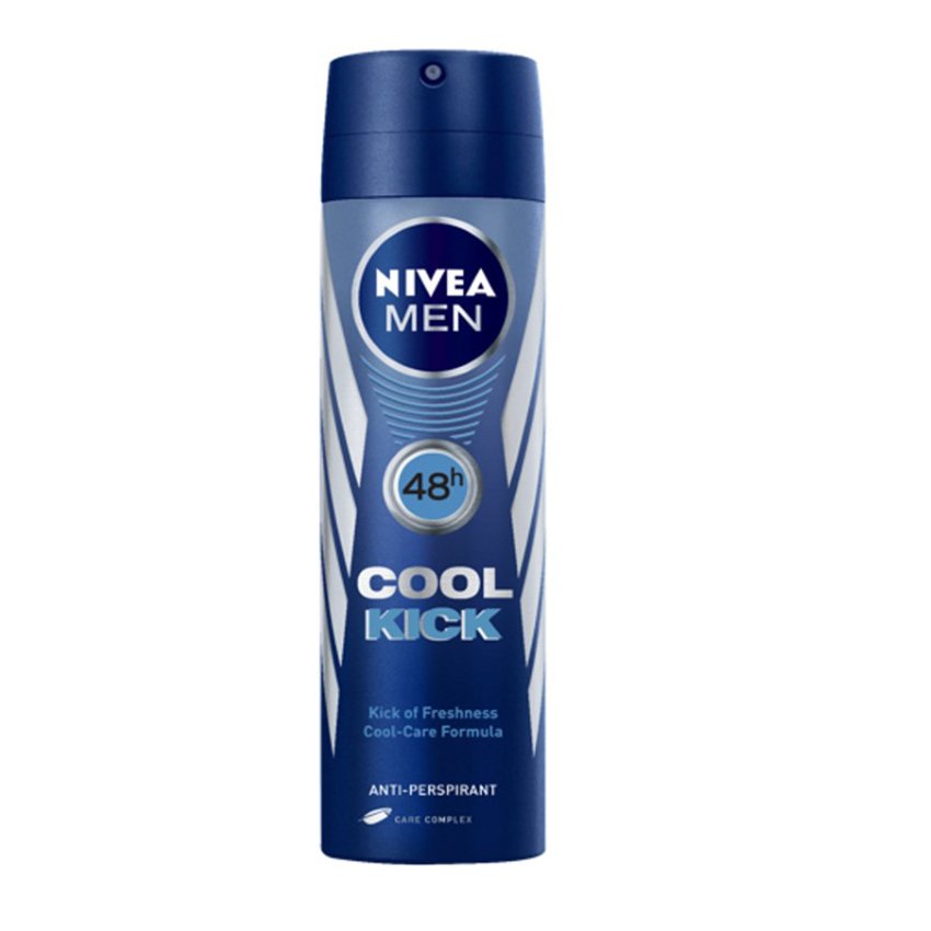 Xịt Khử Mùi Nivea Men Mát Lạnh Cool Kick 150Ml