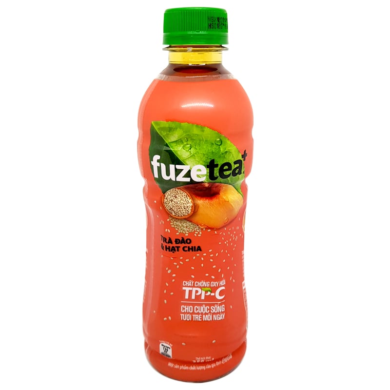 Trà Đào Và Hạt Chia Fuzetea+ - Chai 450Ml