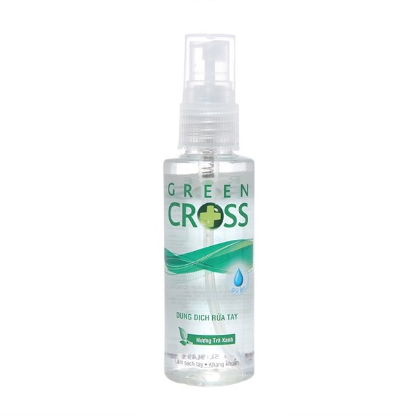 Xịt Rửa Tay Hương Trà Xanh Green Cross Green Tea 70Ml