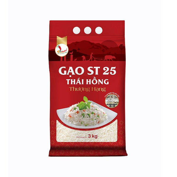Gạo St25 Thái Hồng Thượng Hạng 3Kg