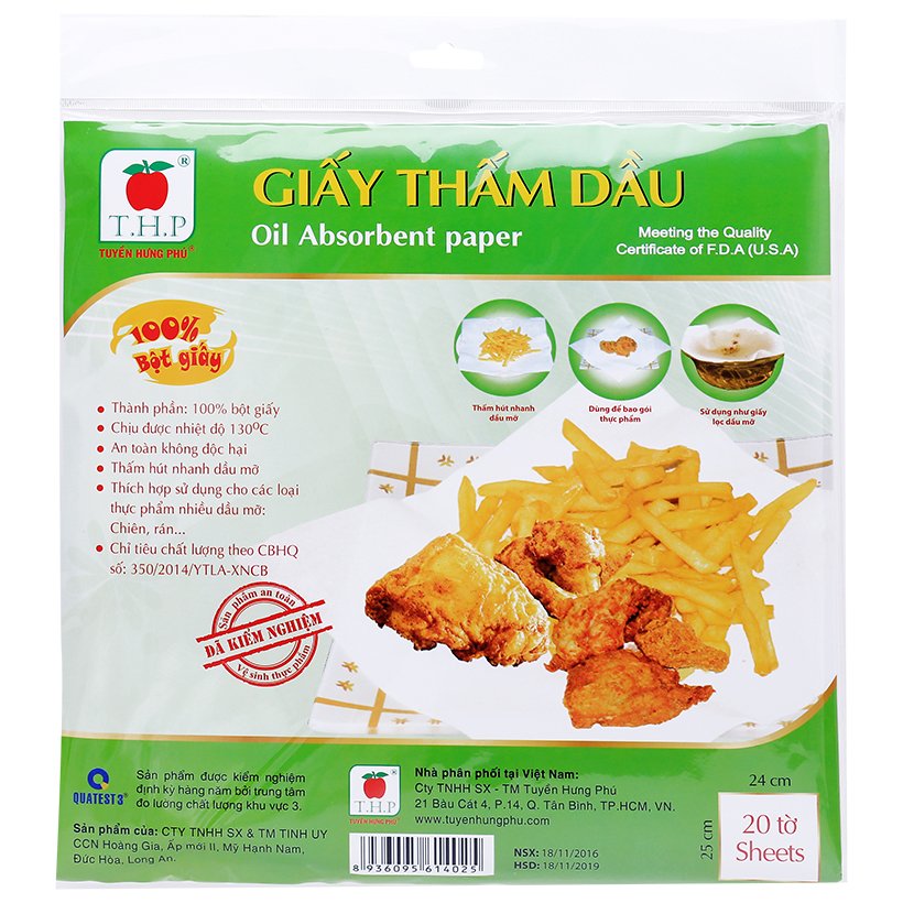 Giấy Thấm Dầu Chiên 20 Tờ