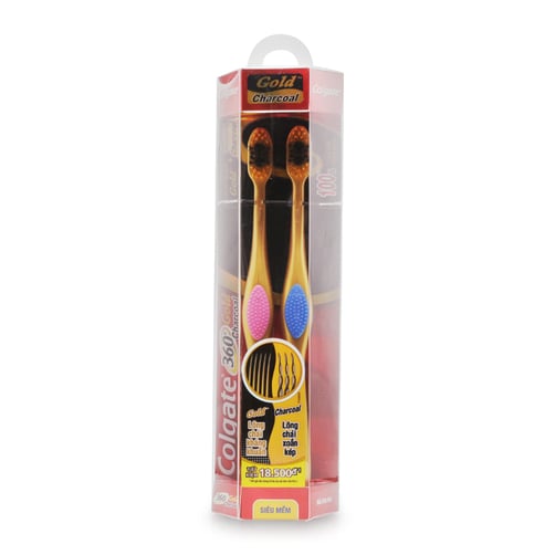 Bàn Chải Đánh Răng Colgate Charcoal Gold Twin