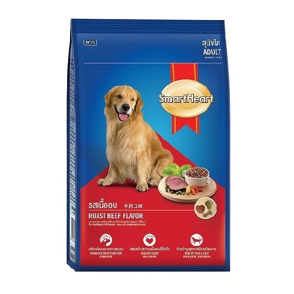 Thức Ăn Chó Trưởng Thành Vị Bò Nướng Smartheart 3Kg