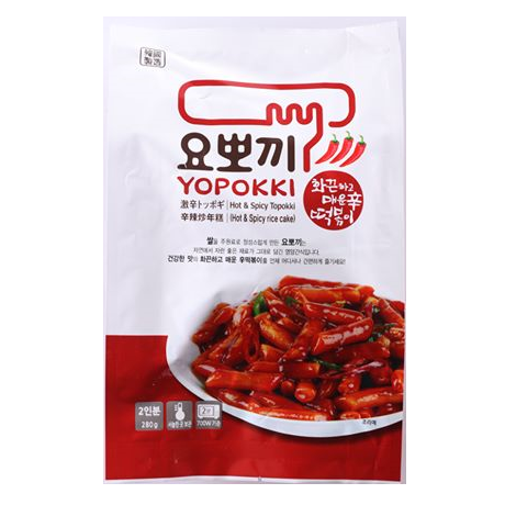 Bánh Gạo Topokki Siêu Cay 280G | Yopokki Hot & Spicy Rice Cake (Package) 280G