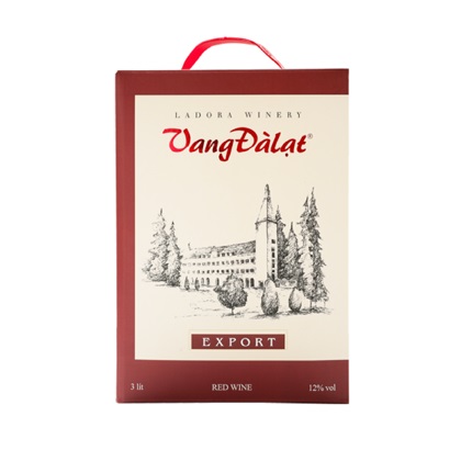 Hộp Vang Đỏ Đà Lạt 3L - Export Đỏ