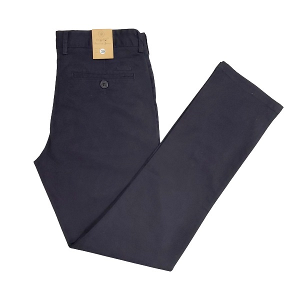 Quần Kaki Nam Thun Form Slim Nam Papka Màu Xanh Đen 2043 (Store 5703)