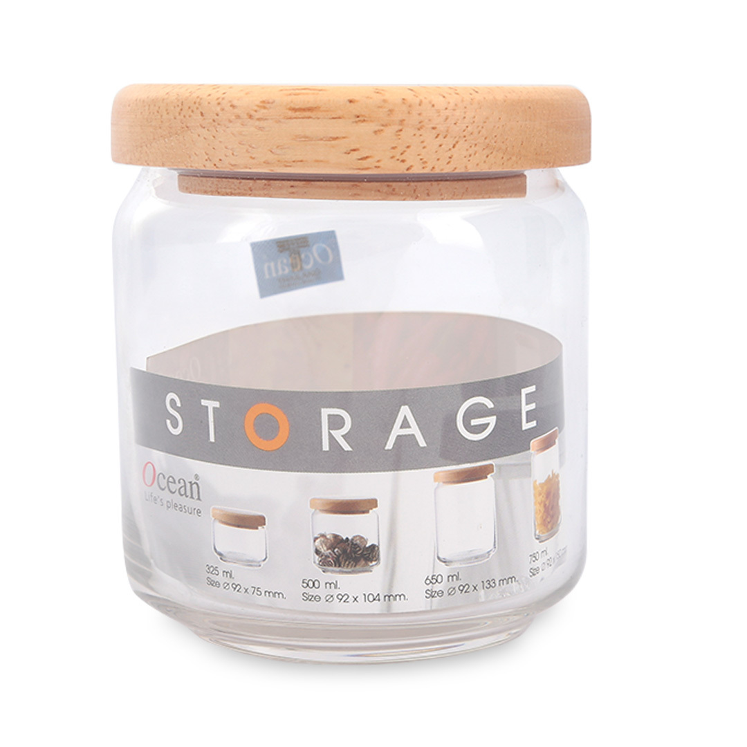 Hũ Thủy Tinh Pop Jar Nắp Gỗ 500Ml