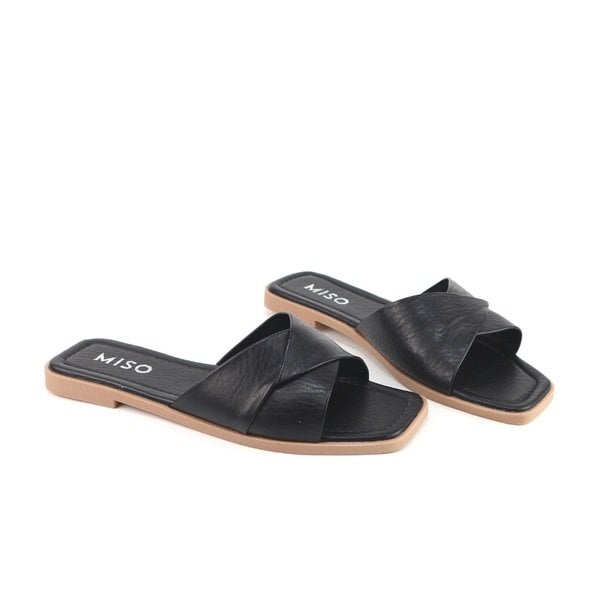 Dép Đế Bằng Quai Đắp Chéo Màu Đen Miso Cillie M029 (Store 5703)