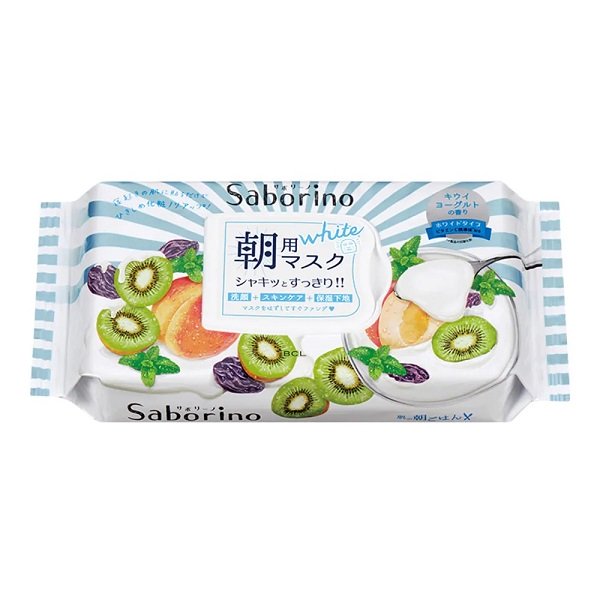 Mặt Nạ Dưỡng Ẩm Làm Sáng Da Buổi Sáng Saborino Morning Facial Sheet Mask Fresh White Gói 28 Cái