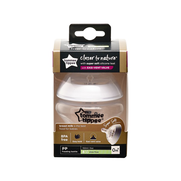 Bình Sữa Ty Siêu Mềm Tự Nhiên Tommee Tippee Closer To Nature Pp 150Ml