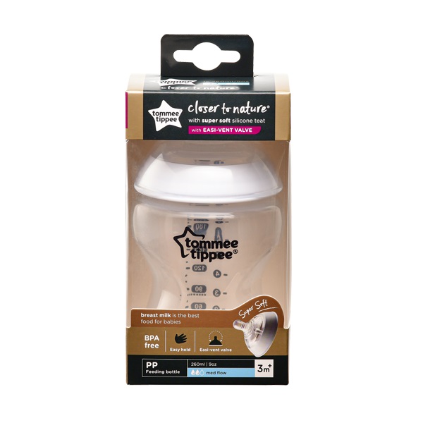 Bình Sữa Ty Siêu Mềm Tự Nhiên Tommee Tippee Closer To Nature Pp 260Ml