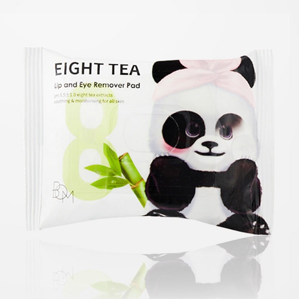 Khăn Ướt Tẩy Trang Mắt Môi Bom Eight Tea Lip And Eye Remover Pad (30 Miếng/Gói)