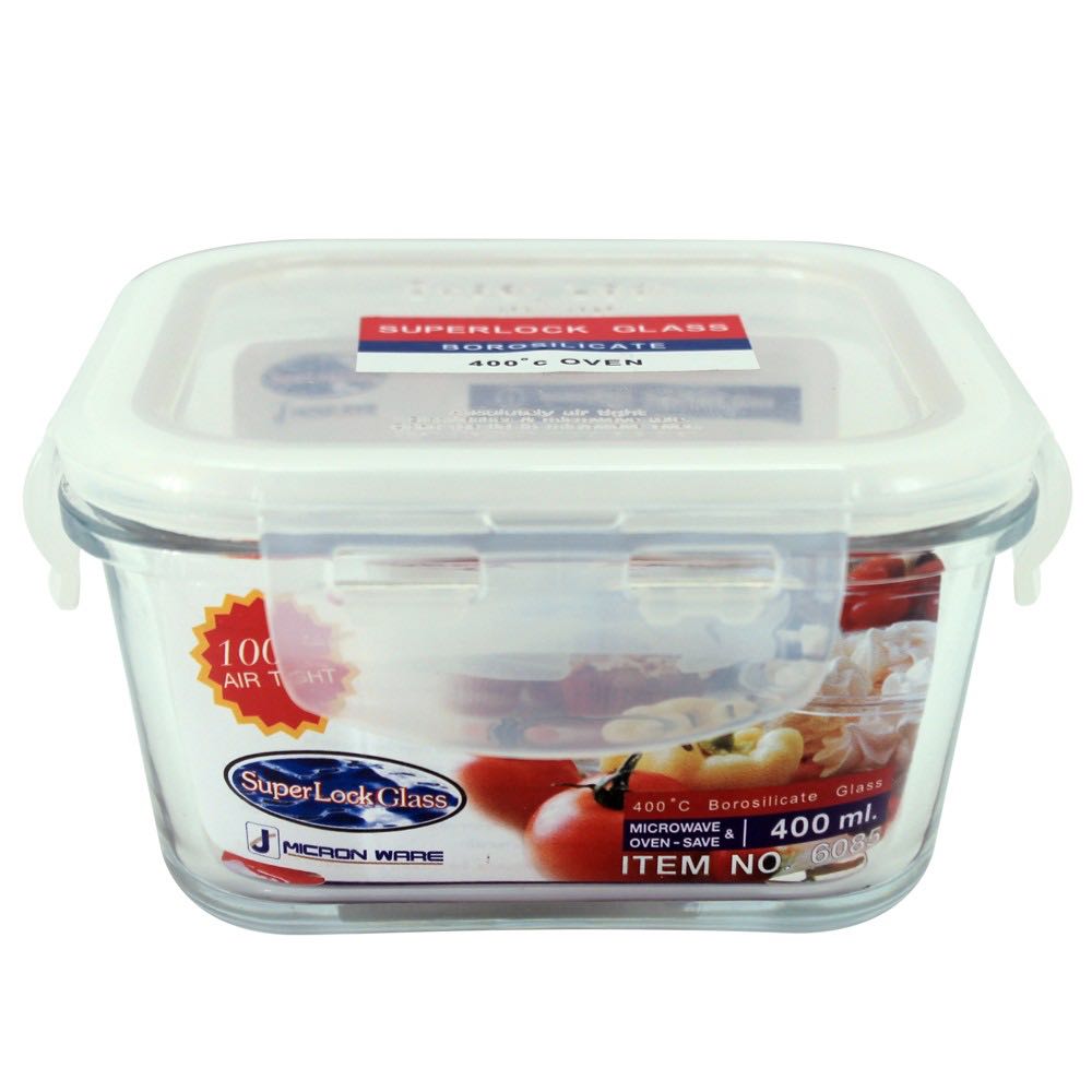Hộp Thủy Tinh Chef Lock Vuông 400Ml