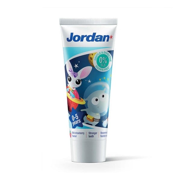Kem Đánh Răng Trẻ Em Jordan 0 - 5 Tuổi Hương Dâu 75G