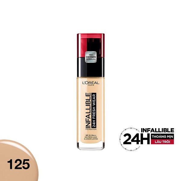 Kem Nền Siêu Mịn Lâu Trôi L'oreal Infallible 24H 125 Natural Rose 30Ml (Store 5871, 5873)