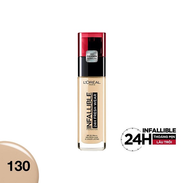 Kem Nền Siêu Mịn Lâu Trôi L'oreal Infallible 24H 130 True Beige 30Ml (Store 5871, 5873)
