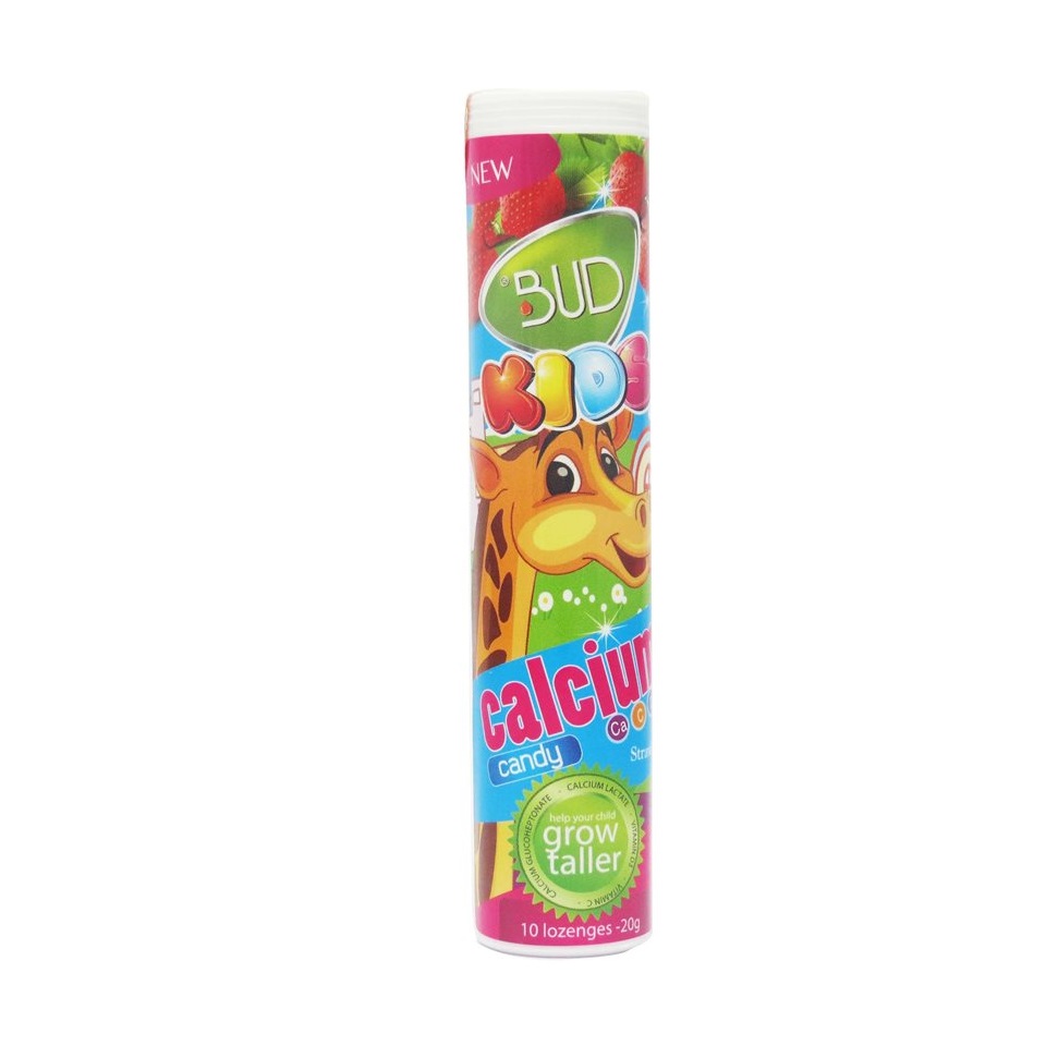 Kẹo Bud Kids Calcium Hương Dâu (10 Viên X 2G)
