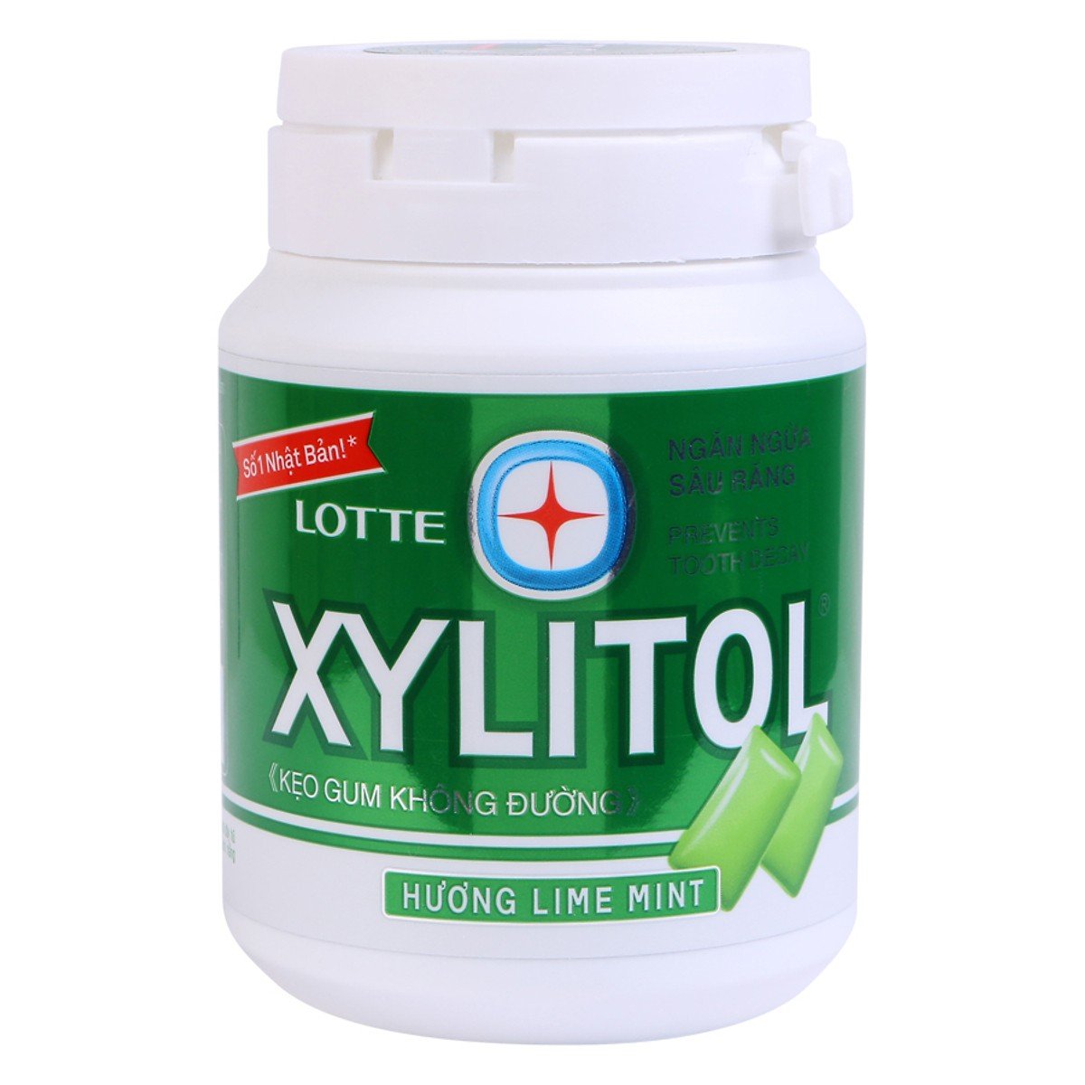 Kẹo Gum Không Đường Xylitol Hương Lime Mint 58G