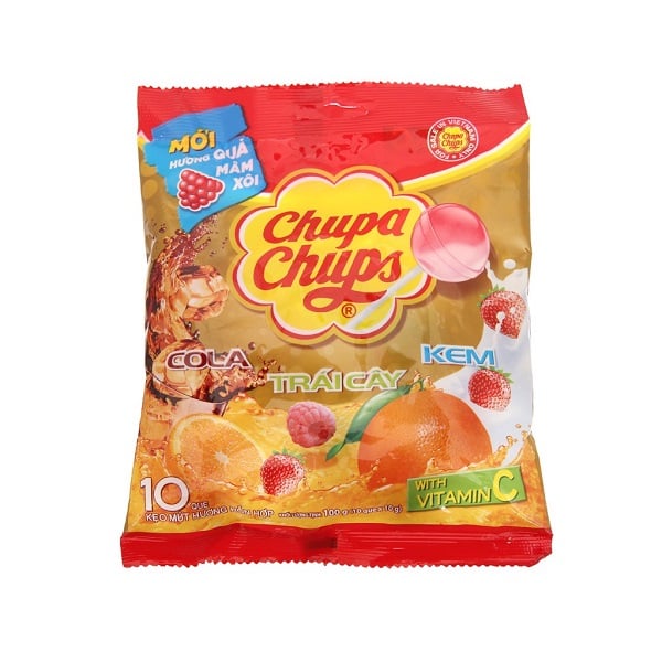 Kẹo Mút Chupa Chups Hương Hỗn Hợp - 10 Que