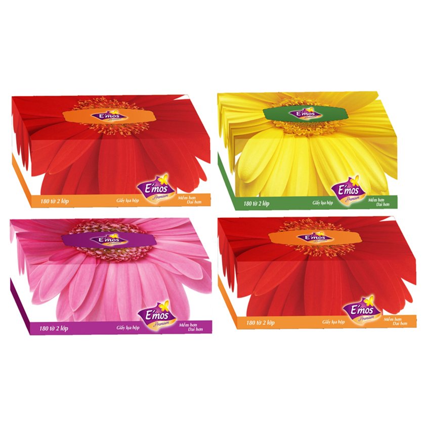 Giấy Hộp E'mos Premium 2 Lớp Ba Hoa - 180 Tờ