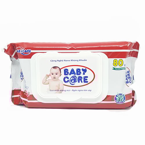 Khăn Ướt Baby Care Không Mùi 80 Miếng