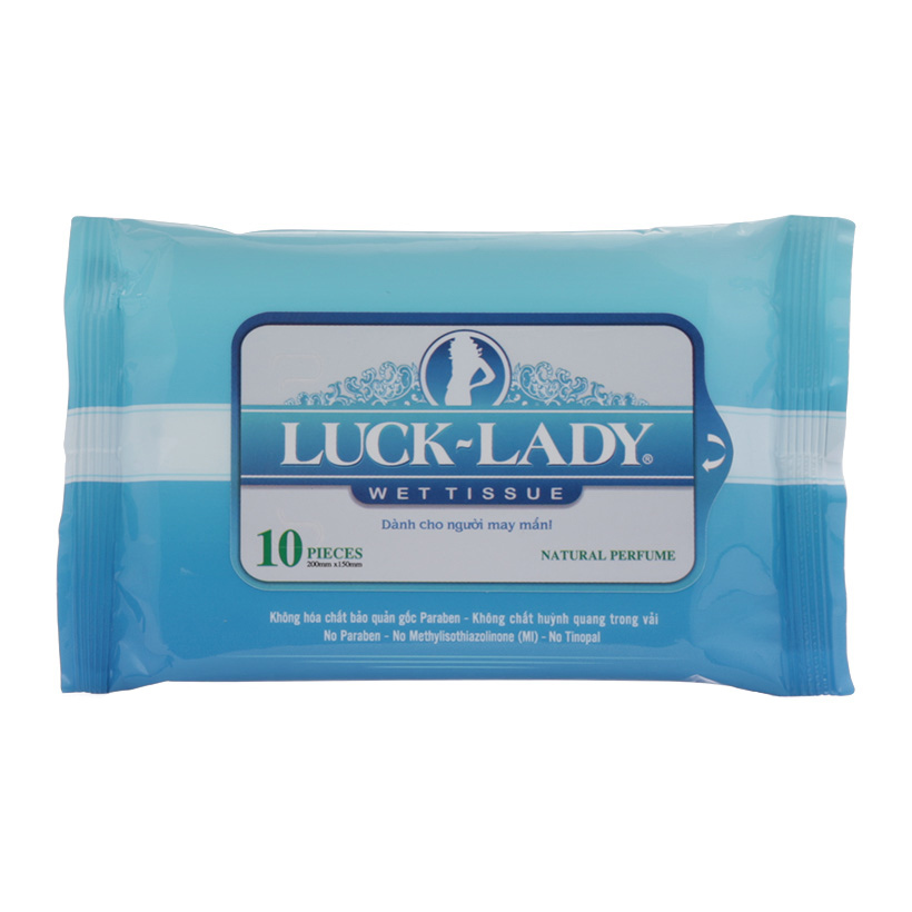 Khăn Ướt Luck Lady 10 Tờ Có Hương