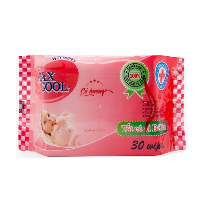 Khăn Ướt Max Cool 30 Tờ Có Hương