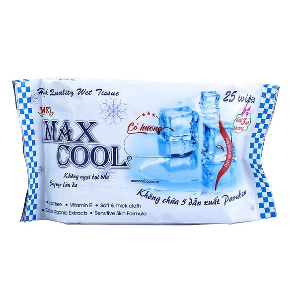 Khăn Ướt Maxcool Có Hương 25 Tờ