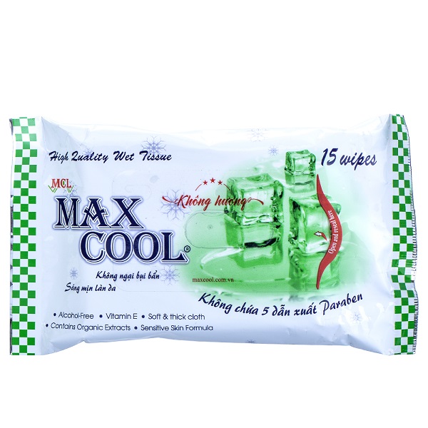 Khăn Ướt Maxcool Không Hương 15 Tờ