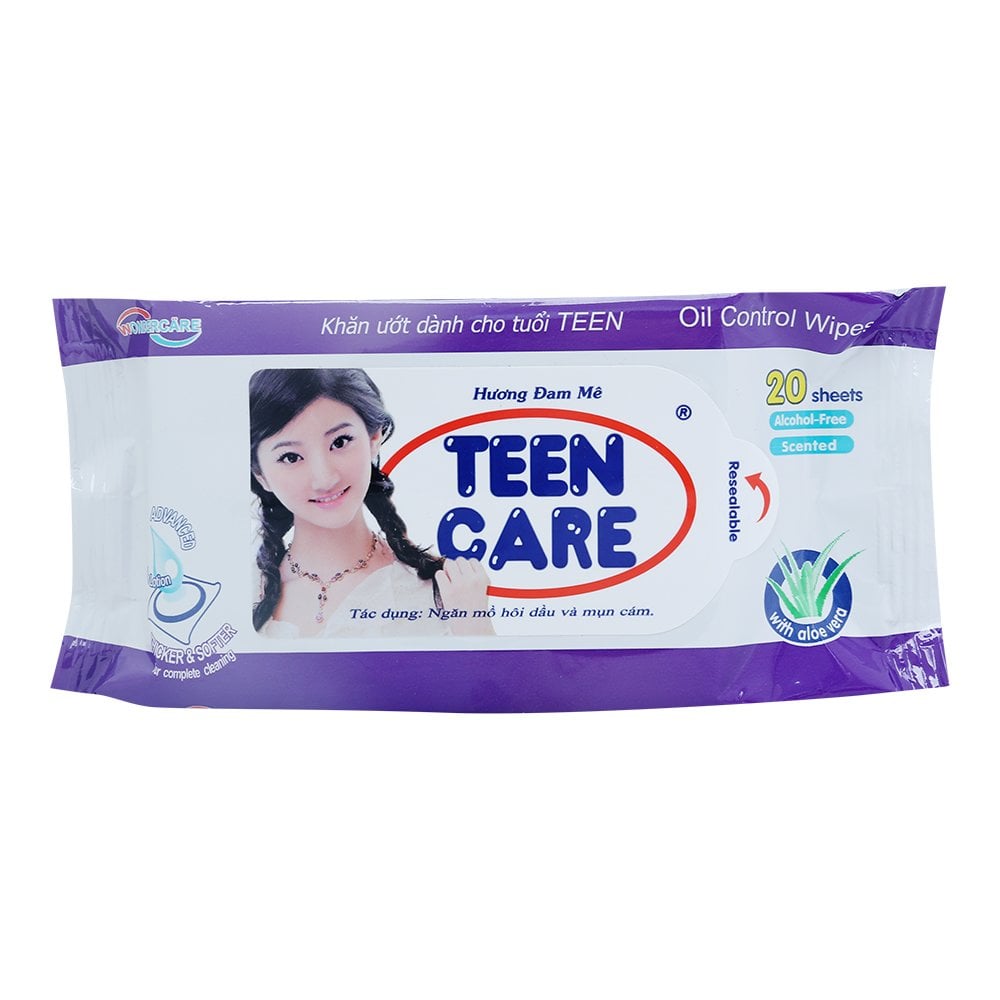Khăn Ướt Teen Care 20+4 Tờ - Tím