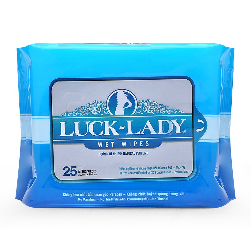 Khăn Ướt Luck Lady Hương Tự Nhiên - Gói 25 Tờ