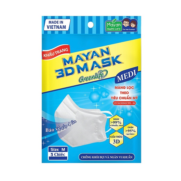 Khẩu Trang Mayan 3D Medi Pm2.5