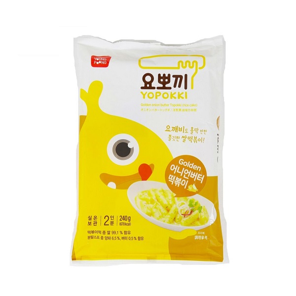 Bánh Gạo Yopokki Xốt Bơ Hành Young Poong Yopokki Golden Onion Butter Rice Cake 240G